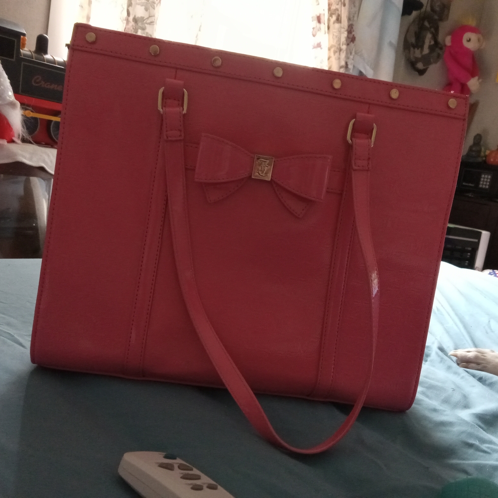 Juicy Couture Pink Tote Bag Luxurious Structured Design